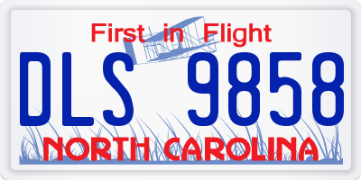 NC license plate DLS9858
