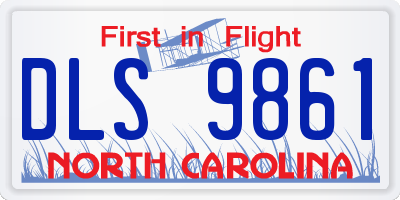 NC license plate DLS9861