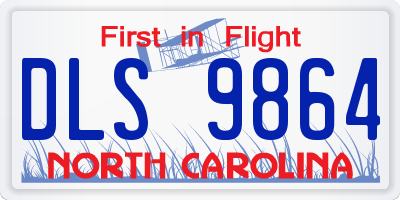 NC license plate DLS9864