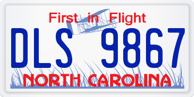 NC license plate DLS9867