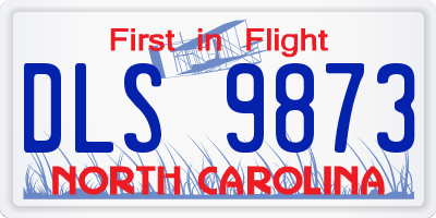 NC license plate DLS9873
