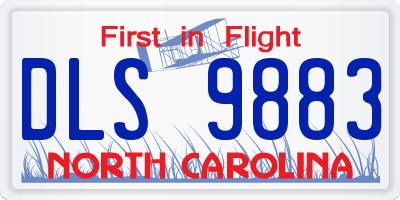 NC license plate DLS9883