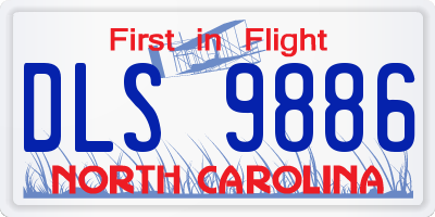 NC license plate DLS9886