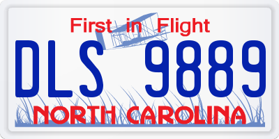 NC license plate DLS9889