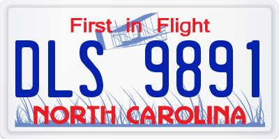 NC license plate DLS9891