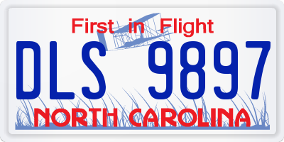 NC license plate DLS9897