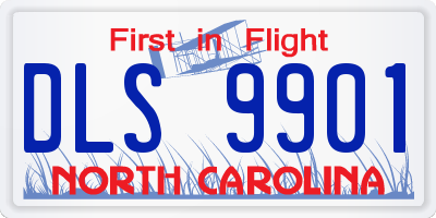 NC license plate DLS9901