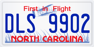 NC license plate DLS9902