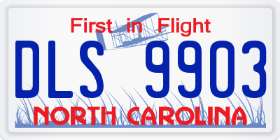 NC license plate DLS9903