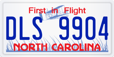 NC license plate DLS9904