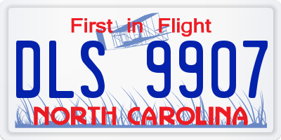NC license plate DLS9907