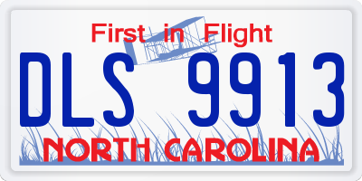 NC license plate DLS9913