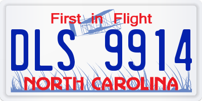 NC license plate DLS9914