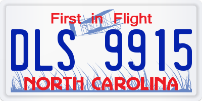 NC license plate DLS9915