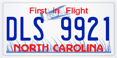 NC license plate DLS9921