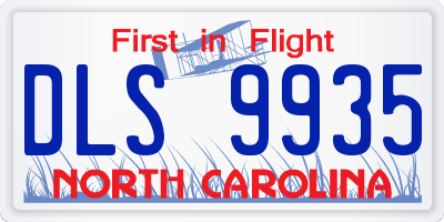NC license plate DLS9935
