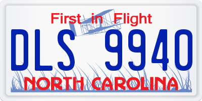 NC license plate DLS9940
