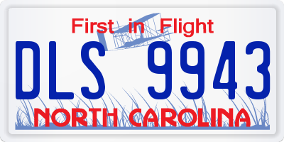 NC license plate DLS9943