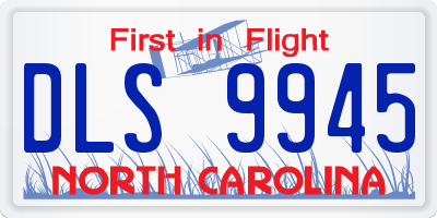 NC license plate DLS9945