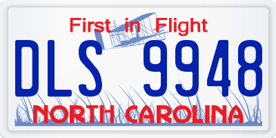 NC license plate DLS9948