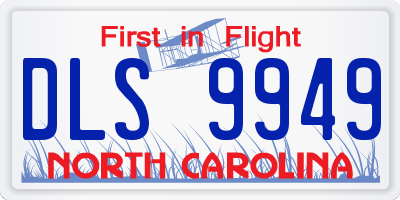 NC license plate DLS9949