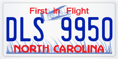 NC license plate DLS9950