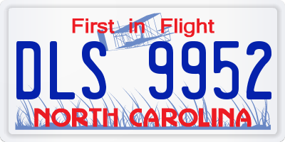 NC license plate DLS9952