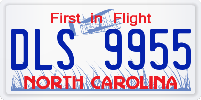 NC license plate DLS9955