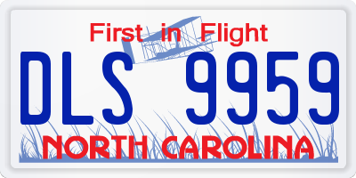NC license plate DLS9959