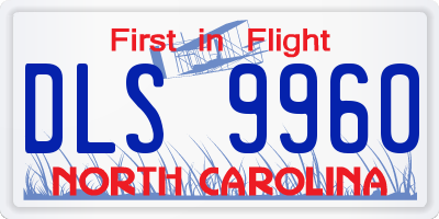 NC license plate DLS9960