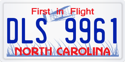 NC license plate DLS9961