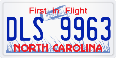 NC license plate DLS9963