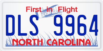 NC license plate DLS9964