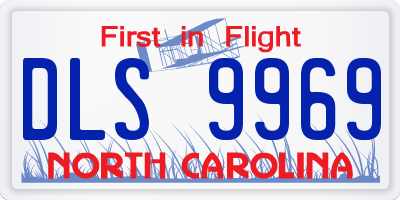 NC license plate DLS9969