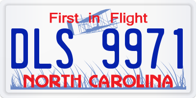 NC license plate DLS9971