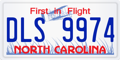 NC license plate DLS9974