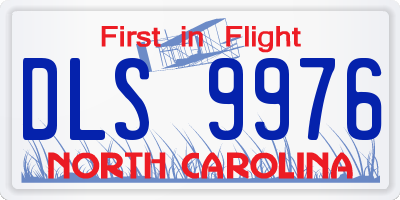 NC license plate DLS9976