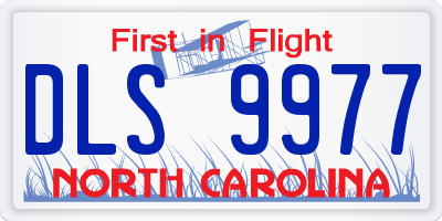 NC license plate DLS9977