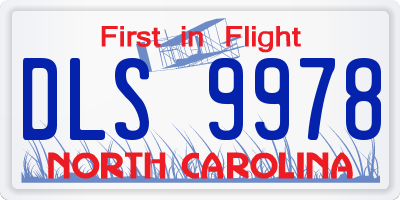 NC license plate DLS9978