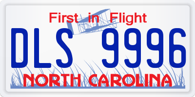 NC license plate DLS9996