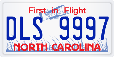 NC license plate DLS9997