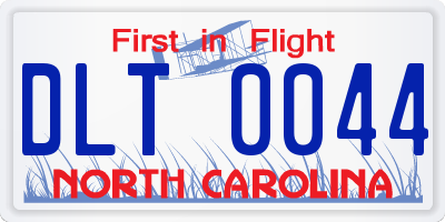 NC license plate DLT0044