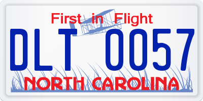 NC license plate DLT0057