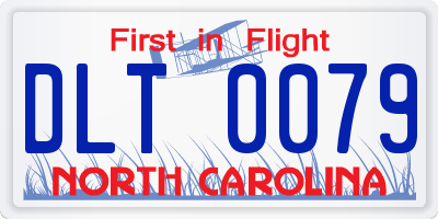 NC license plate DLT0079
