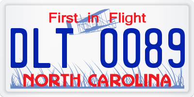 NC license plate DLT0089