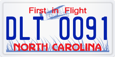 NC license plate DLT0091