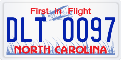 NC license plate DLT0097