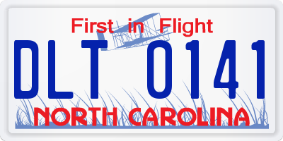 NC license plate DLT0141