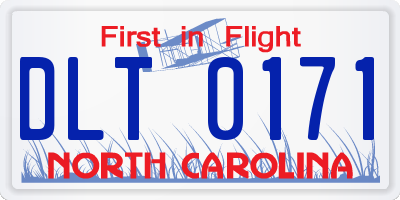 NC license plate DLT0171