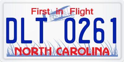 NC license plate DLT0261